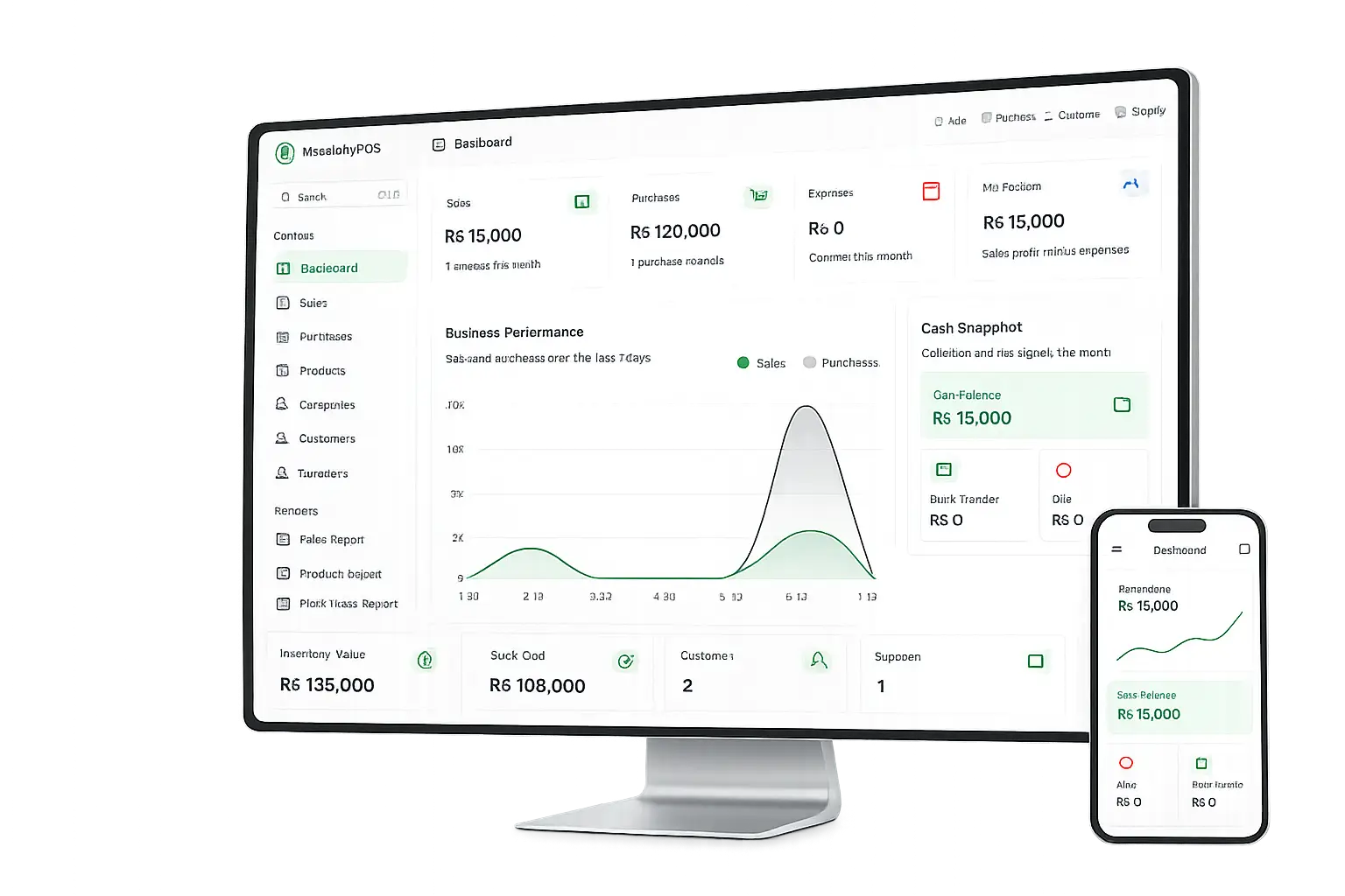 Finova responsive desktop and mobile billing experience